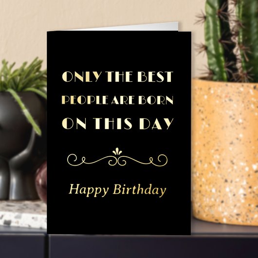 唯一の最高のヴィンテージアールデコ入力 箔グリーティングカード