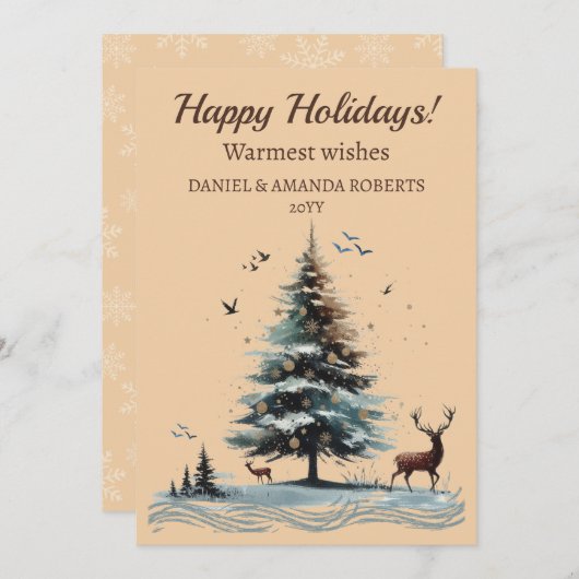 唯一の木、鹿のいる森の設定 シーズンカード (正面/裏面)