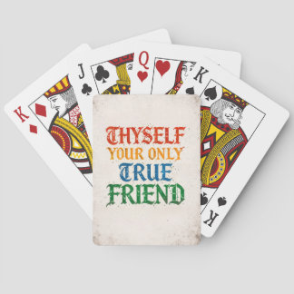 唯一の本当の友は自分自身 Playing Cards トランプ