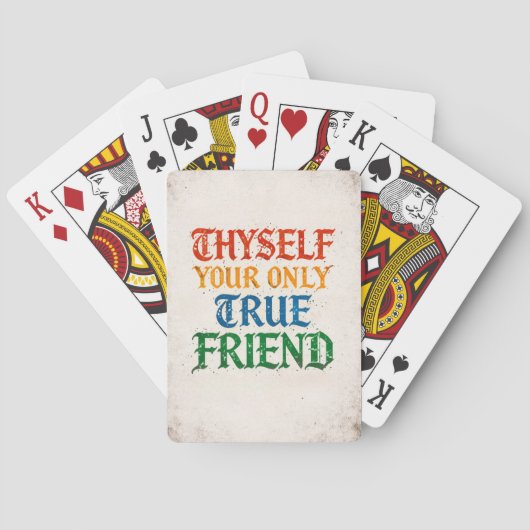 唯一の本当の友は自分自身 Playing Cards トランプ (裏面)