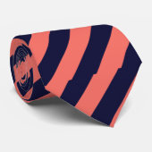 唯一の海軍とコーラルストライプののネクタイ ネクタイ (ロール)