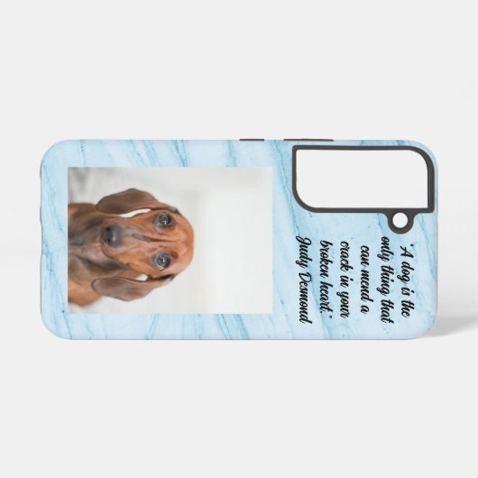 唯一の犬の大理石の背景サムスン銀河系ケース SAMSUNG GALAXYケース (裏面横)