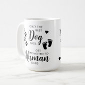 唯一の犬最高ののパパ妊娠が明らかにパパ コーヒーマグカップ (正面左)