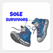 唯一の生存者 – 優秀なトレーナーのペ擦り切れたア スクエアシール (正面)