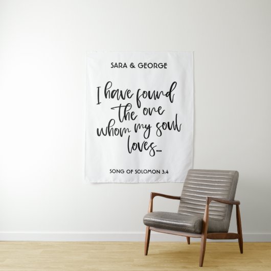 「唯一の相手を見つけた」ウェディングサイン フォトブース タペストリー (インサイチュ)