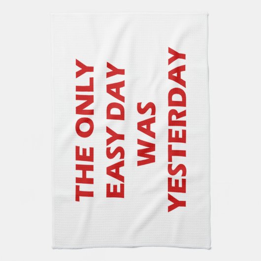 唯一の簡単デイ昨日感動的引用文 キッチンタオル (縦)