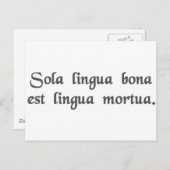 唯一の良い言語は死んだ言語である。 ポストカード (正面/裏面)