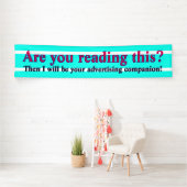 唯一の色のストライプターコイズ – あなたのバックグラム。 横断幕 (インサイチュ)