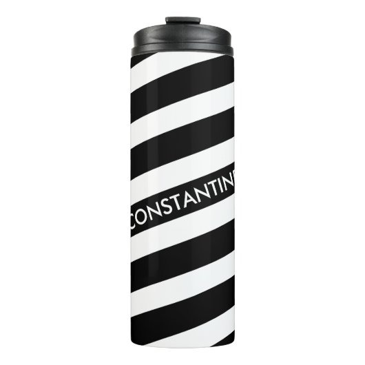 唯一の色ストライプの – 黒+あなたの背景。&アイディア タンブラー (正面)