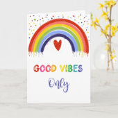 唯一の虹の精神衛生カード カード (黄色い花)