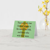 唯一の2種類の人々 – アイルランド引用文 カード (黄色い花)