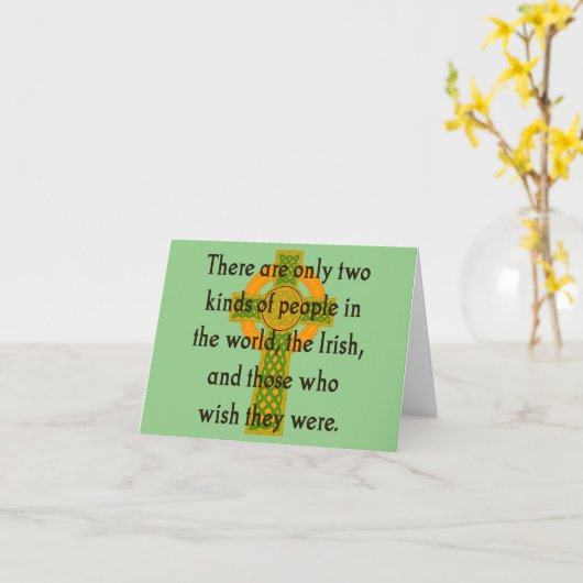 唯一の2種類の人々 – アイルランド引用文 カード (黄色い花)