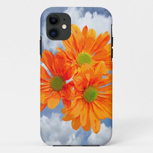 唯一の3ゲルベラデイジー花+あなたのテキストとアイディア Case-Mate iPhoneケース (裏面)