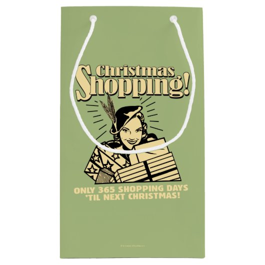 唯一の365ショッピング日'次のクリスマスまで スモールペーパーバッグ (裏面)