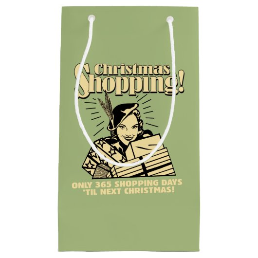 唯一の365ショッピング日'次のクリスマスまで スモールペーパーバッグ (正面)