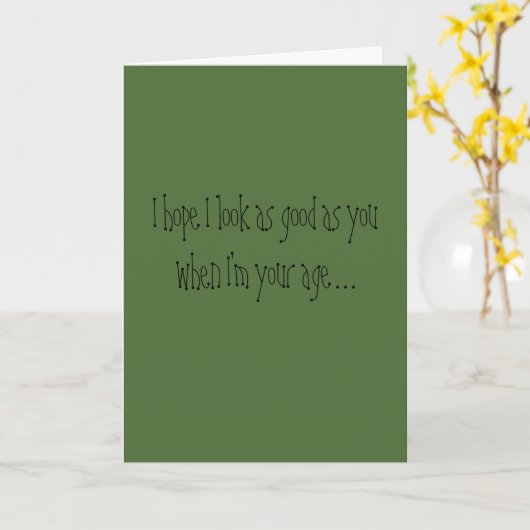 唯一の40丘ユーモアのある上の誕生日カード カード (黄色い花)