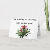 唯一の"キス"クリスマタスのための文字やツイートなし シーズンカード (正面)