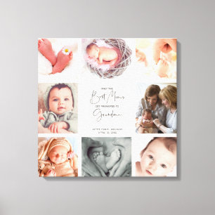 唯一のMoms写真最高のコラージュおばあちゃんストレッチャー キャンバスプリント