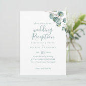 唯一エレガントの緑のウェディングレセプション夕べ 招待状 (スタンド正面)