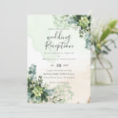唯一エレガントの緑のウェディングレセプション夕べ 招待状 (スタンド正面)