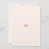 唯一無二の手描き真っ赤なウェディング ブランシュ それが愛 招待状 (裏面)