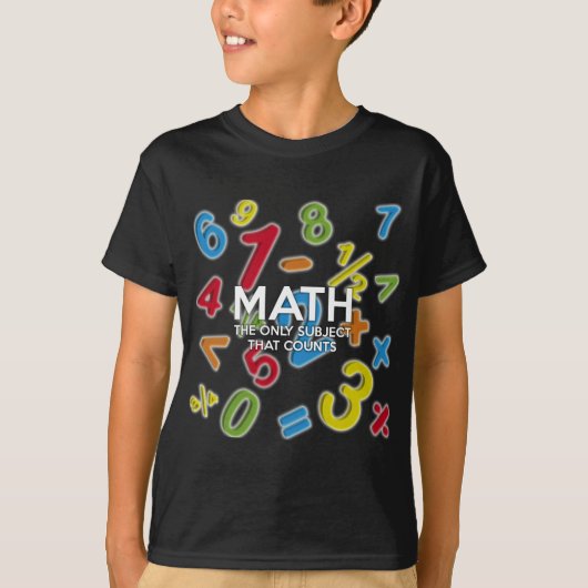 唯一無二の教科、数学 Tシャツ (正面)