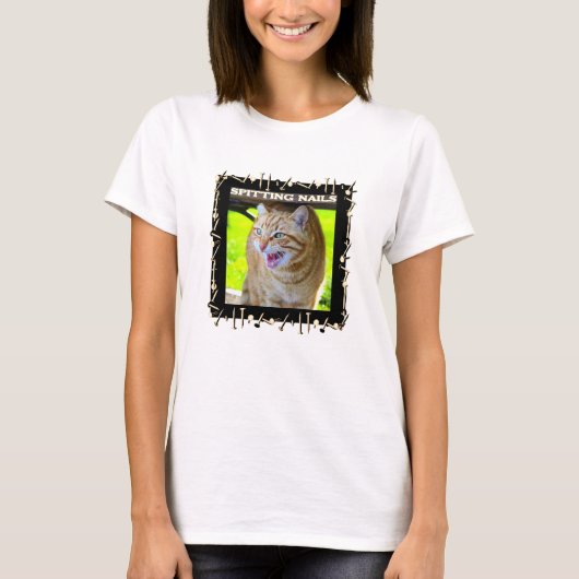 唾を吐く爪、 ネイル Tシャツ (正面)