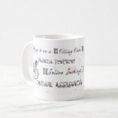 唾液の吸うこと コーヒーマグカップ (正面左)