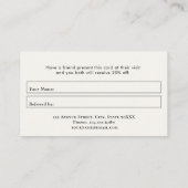 商モダン品紹介カード 名刺 (裏面)