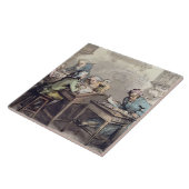 商人のオフィス1789年(ペン及びインクおよびw/c タイル (側面)
