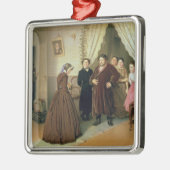 商人の家で着いている女性家庭教師 メタルオーナメント (左)