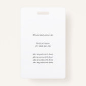 商人写真IDワクチンQRコードブルーバッジ バッジ (裏面)