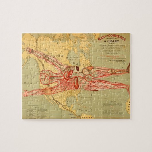 商人地図統一された州(1889) ジグソーパズル (横)