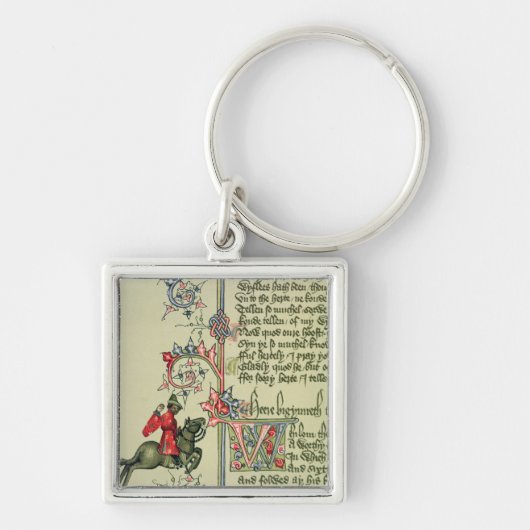 商人、ファクシミリ詳細からの キーホルダー (正面)