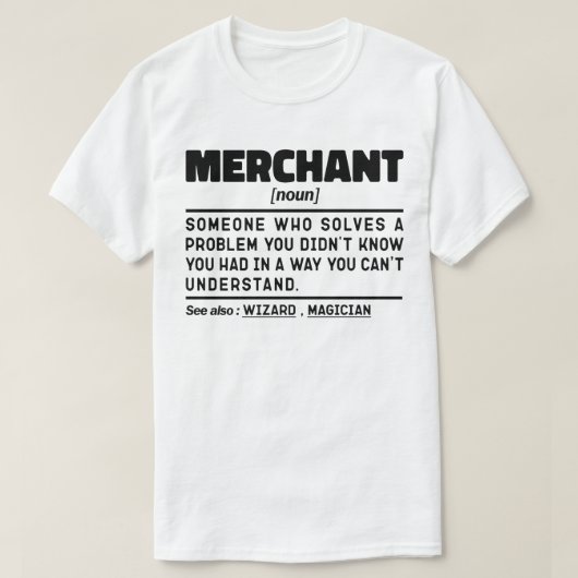 商名詞定義ワーカーユーモア引用文 Tシャツ (デザイン正面)