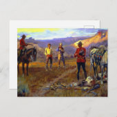 「商品と一緒に捕まえられた」 チャールズ・M・ラッセル ポストカード (正面/裏面)