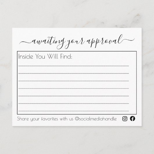 商品の内容リストベーカリーレターボックスギフト ポストカード (裏面)