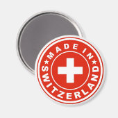 商品の国の国旗のラベルを作ったスイス マグネット (正面/裏面)