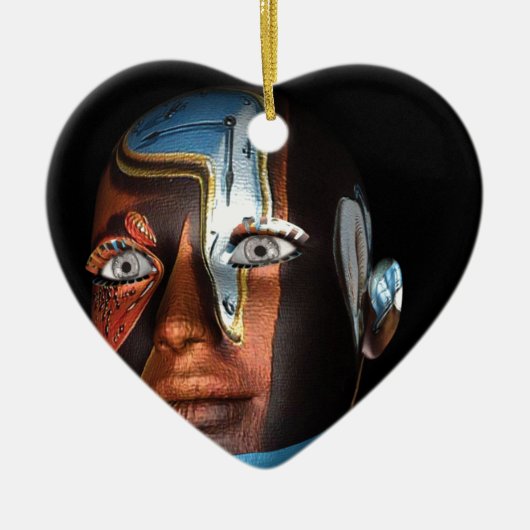 商品のDali 3dのイラストレーション セラミックオーナメント (正面)