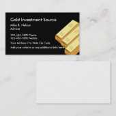 商品を投資する金ゴールド 名刺 (正面/裏面)