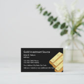 商品を投資する金ゴールド 名刺 (スタンド正面)