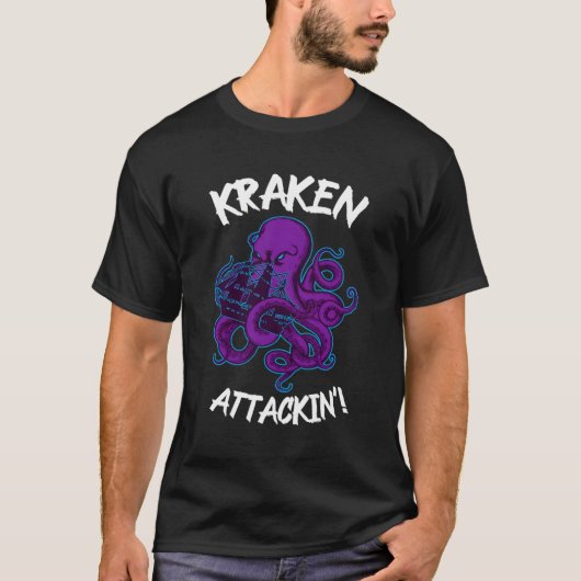 商品を攻撃するクラーケン Tシャツ (正面)