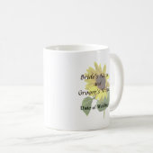 商品を見下ろす結婚ひまわり コーヒーマグカップ (正面右)
