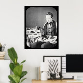 商品を陳列するセールスマンDaguerreotype 1852 ポスター (ホームオフィス)