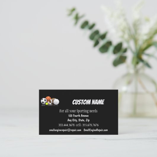 商品スポーツの店 名刺 (スタンド正面)