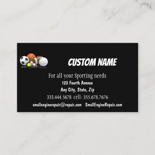 商品スポーツの店 名刺 (正面)