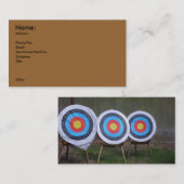 商品スポーツの(アーチェリー背面)プロファイルカード 名刺 (正面/裏面)