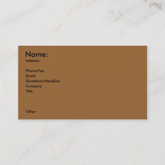 商品スポーツの(アーチェリー背面)プロファイルカード 名刺 (正面)