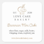 商品パーソナライズされた焼いたシール スクエアシール (正面)