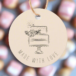 商品ミニマルケーキ焼いた赤面ピンクラベル フェイバータグ